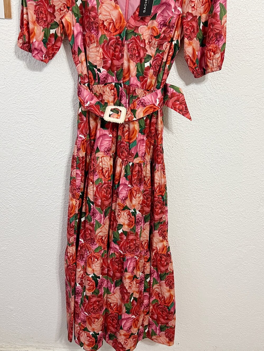 FINAL PRICE NWT Sachin and Babi Carina Belted Floral Midi Dress NO MORE DISCOUNT - Picture 9 of 12